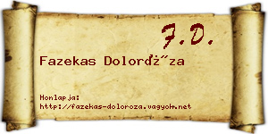 Fazekas Doloróza névjegykártya